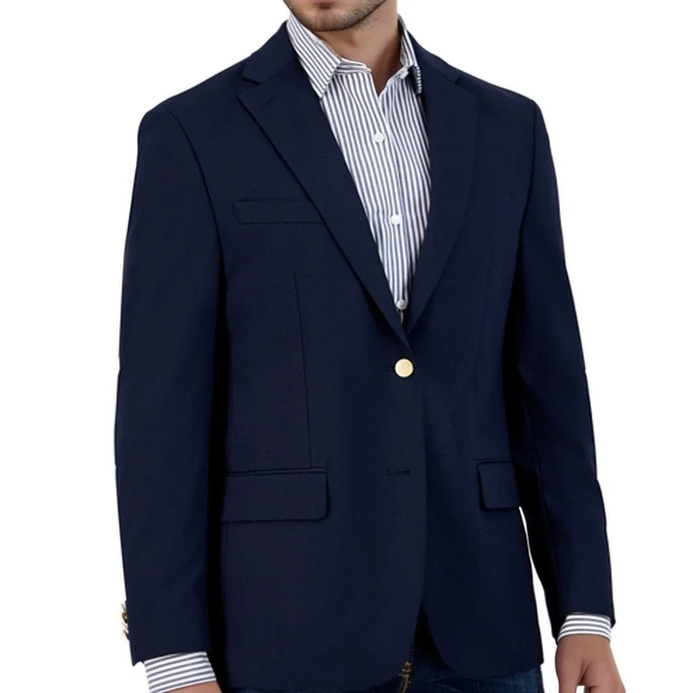 Tommy Hilfiger Mens Sport Coat Oswell THFlex Navy 40S Business Casual Blazer NWT